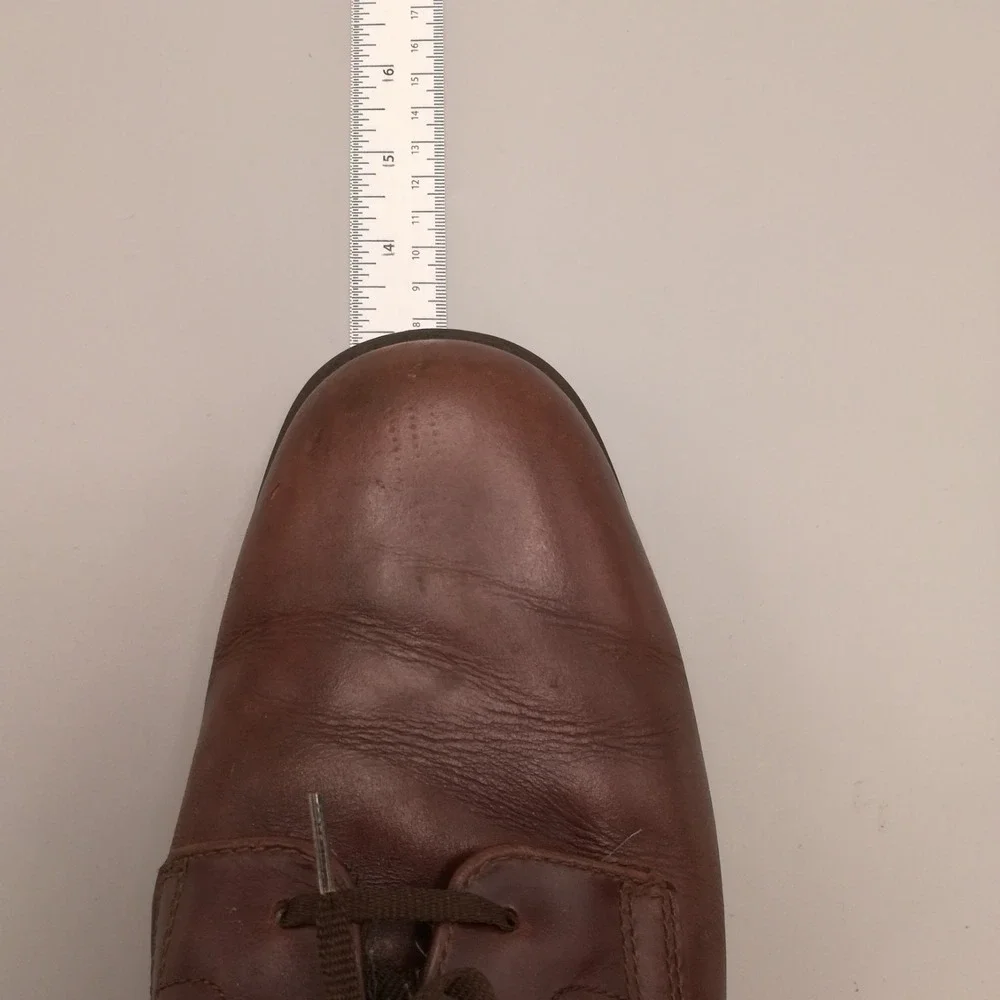 Deer Stags Dress Shoes Mens Boulder Brown Leather Kentech Comfort Lace Up 13